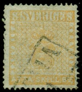 SWEDEN #4 (4) 8sk yellow, used, a few natural rough perfs, F/VF, Scott $650.00