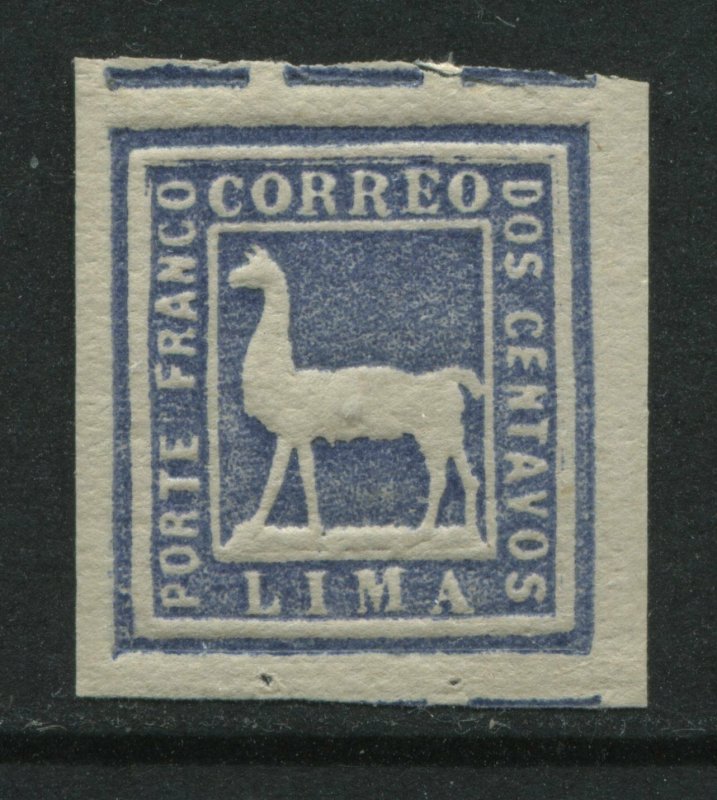 Peru 1873 2 centimos unmounted mint NH