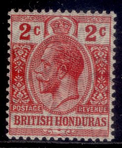 BRITISH HONDURAS GV SG112, 2c scarlet, NH MINT.