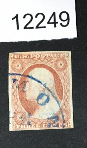 MOMEN: US STAMPS # 11A VF USED LOT #12249