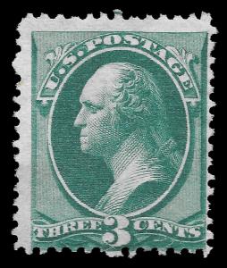 U.S. Scott #147 / $225 - 3c Green, MH OG, Fine