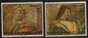 Thematic stamps SAN MARINO 1969 BRAMANTE artist 860/1 mint