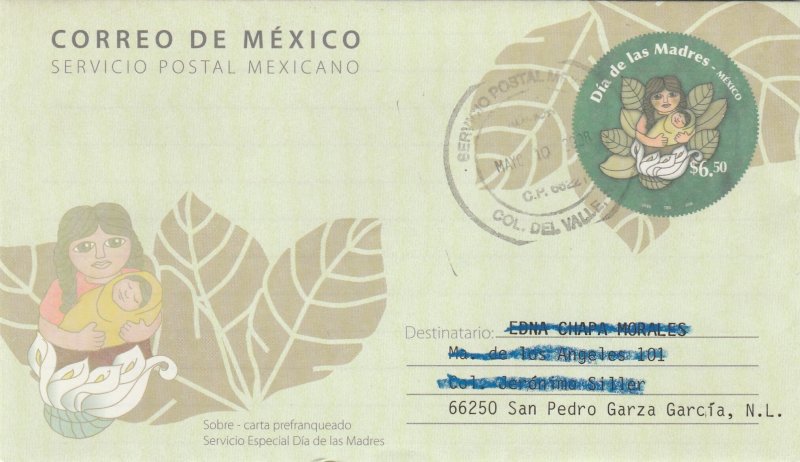 MEXICO (2573), POST STAT CIRCULATED VERSION OF MOTHERS DAY COMMEM USED VF (50)