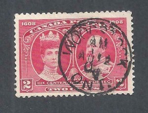 Canada # 98 VF USED SOCKED-ON-NOSE TOWN CANCEL WOODSTOCK ONTARIO BS19585