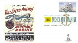 Merchant Marines First Day Cover, w/Digital Color Pictorial