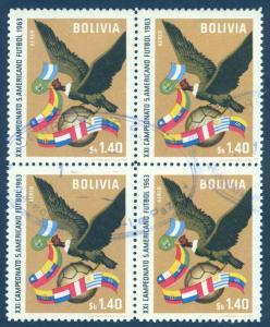 BOLIVIA SC# C247 VF U 1963 Block of 4