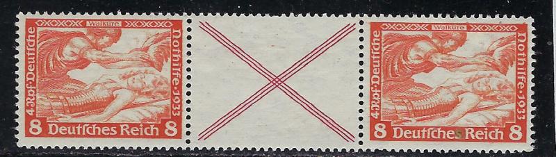 Germany Scott # B53 (2), label X, mint nh, se-tenant, Mi# W54