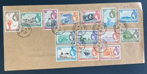 1954 Tristan Da Cunha Cover Full Stamps Set Sg# 14-27