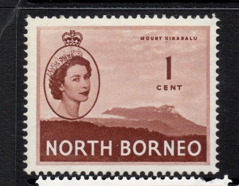 North Borneo 1954 QEII Early Issue Fine Mint Hinged 1c. 225330