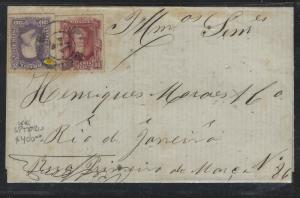 BRAZIL  (PP2701B) 1881  DOM PEDRO 20R+80R ROULETTE SPTORIO TO RIO