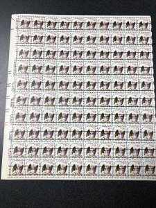 US 1596 13c Eagle and Shield Bureau Sheet of 100 Precancel  Mint Never Hinged.