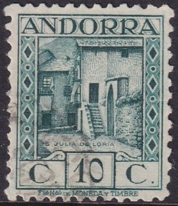 Andorra Spanish 1936 Sc 27 used