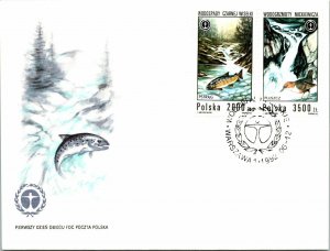 Poland 1992 FDC - Czarna Wiselka Waterfalls - F12615