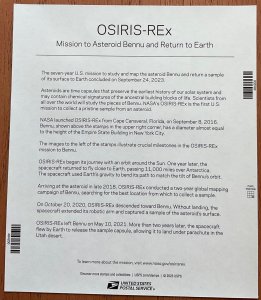 US #5820a MNH Imperf NDC Sheet of 20 Osiris-Rex (.66) L46