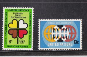 UN - NY # 220-221, Racial Discrimination, Mint NH, 1/2 Cat.