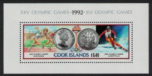 Cook Is. Olympic Games Barcelona and Albertville MS 1990 MNH SC#1039 SG#MS1245