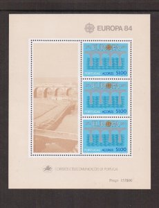 Portugal Azores  #344a  MNH 1984  Europa  sheet  bridge