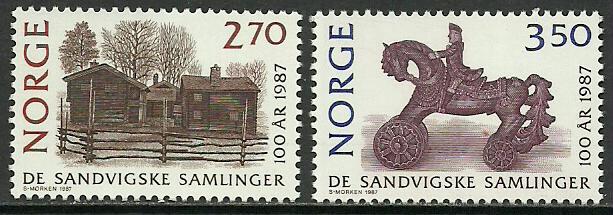 Norway #911-2 MNH Set, Sandvig Collection, Museum