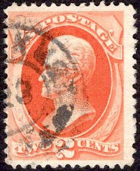 US Stamp #183 2c Vermillion Jackson USED SCV $5