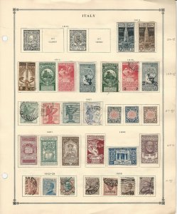 Italy stamp Collection on 2 Scott International Pages, 1910-1927 Loaded, DKZ