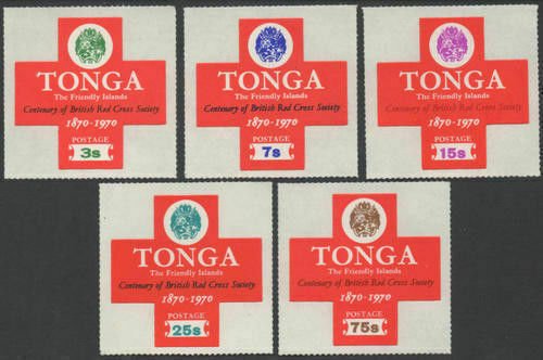 Tonga 1970 SG335-339 British Red Cross set MNH
