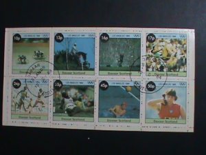 SCOTLAND STAMP:1984 OLYMPIC GAMES LOS ANGELES'84 UNITED STATES CTO FULL SHEET