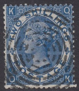 SG 119 2/- deep blue. Very fine used with concentric rings. Nice deep colour