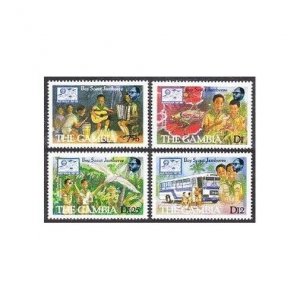 Gambia 704-707,MNH.Michel 724-727. Boy Scout Jamboree 1988.Katydid,Bird,Bus.