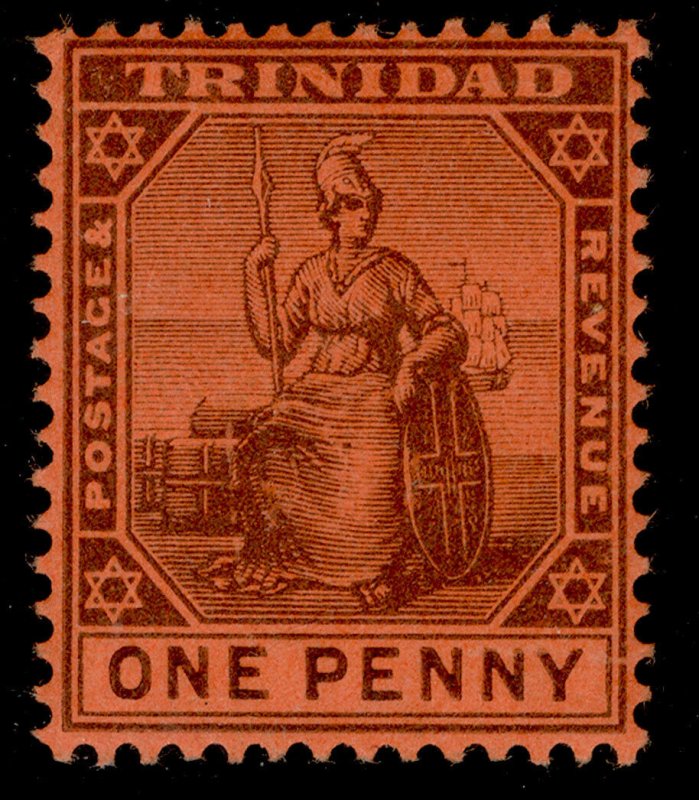 TRINIDAD EDVII SG134, 1d black/red, M MINT. Cat £14. 