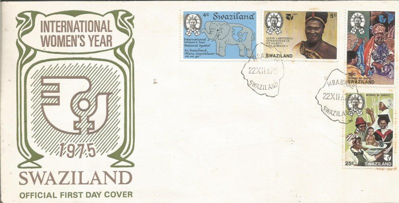 SWAZILAND, 1975,FDC,,Women Scott 1240-243