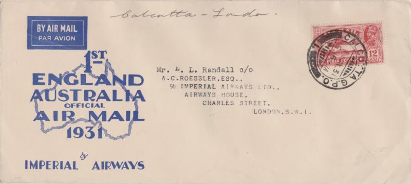 India 1931 Postal History