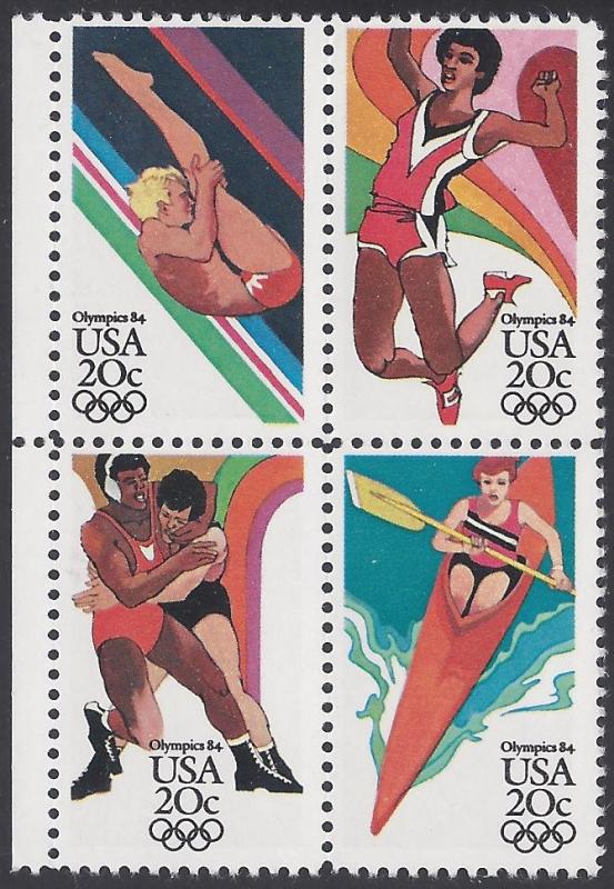 #2082-2085 Summer Olympics Block/4 1984 Mint NH