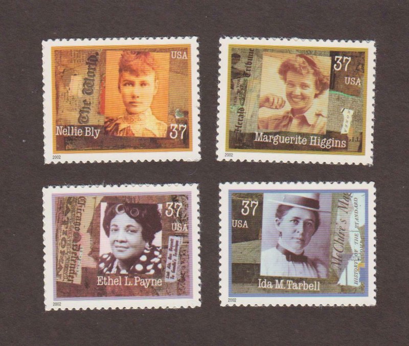 US,3665-68,WOMEN JOURNALISTS,MNH,2001 COLLECTION,MINT NH ,VF