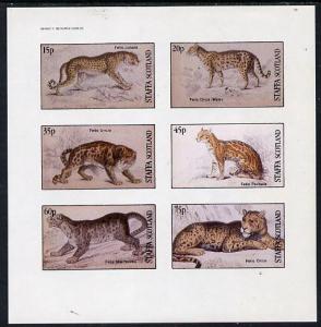 Staffa 1982 Animals (Big Cats) imperf set of 6 values (15...