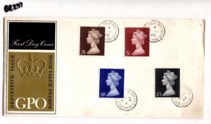 GB LSD MACHIN FDC 1969 First Day Cover HIGH VALUES {samwells}BB297 