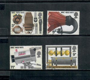G.B 1972 COMMEMORATIVES  SET BROADCASTING ISSUE USED  h 271121