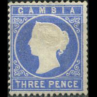 GAMBIA 1880 - Scott# 8 Queen 3p No Gum