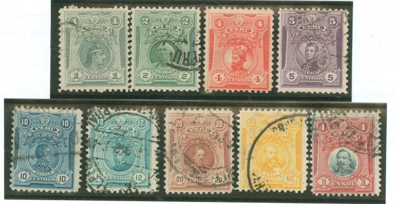 Peru #177-185 Used Single (Complete Set)