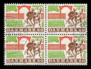 Denmark - Tercentenary of Jaegersborg Deer Park - 1970 - Used Block of Four