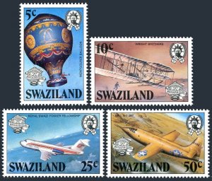 Swaziland 431-434,435, MNH. Mi 432-435,Bl.9. Manned Flight, Space Shuttle. 1983.