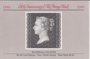 Marshall Islands # 376a, Booklet -Penny Black 150th  Mint NH, 1/2 Cat.