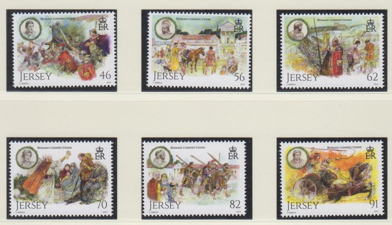 Jersey 2014, ' Roman connections' Set of 6 .  unmounted mint NHM