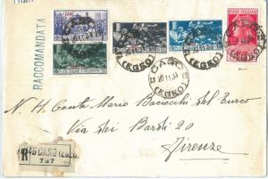 71467 - EGEO Case - Postal History - FERRUCCI Series on RECOMMENDED ENVELOPE 1930-