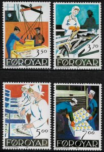 Faroe Is #201-4 MNH Set - Fish Factory