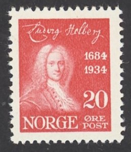 Norway Sc# 160 MH 1934 20o Ludvig Holberg