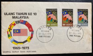 1973 Melaka Malaya First Day Cover FDC Asian Nations Congress