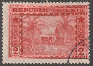 Liberia stamp,  Scott#134,  used,  hinged,  2 cents, #Q-L-134