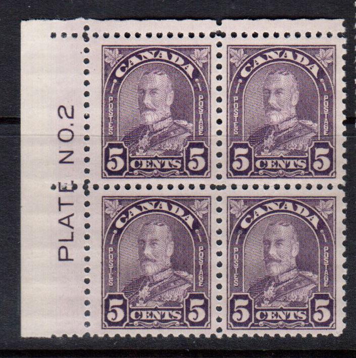 Canada #169 Very Fine Never Hinged Plate #2 UL Block