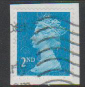 GB QE II Machin SG U2957 - 2nd brt blue -  M14L - Source  none