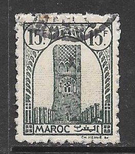 French Morocco 195: 15f Tower of Hassan, Rabat, used, F-VF